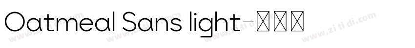 Oatmeal Sans light字体转换